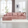 108.27'' Chenille Fabric L-Shaped Sectional Sofa with Deep Seating, Removable Throw Pillows, and No Installation - 3 of 4