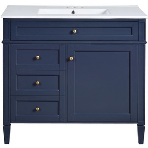 TiramisuBest 30" Bathroom Vanity with Top Sink, Modern Storage Cabinet with 2 Drawers & Tip-Out Drawer, Single Sink Vanity - 1 of 4