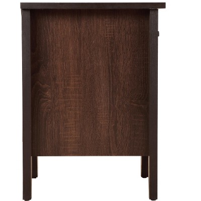 Lennox 24" Wenge 1-Drawer Nightstand with Open Shelf