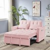 Sofa Bed Couch, Convertible Sofa Bed With Tufted Back & Seat, 3-angle Adjustable Backrest, Modern Lounge Chaise For Living Room Bedroom Home Office - 2 of 4
