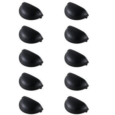 Elegant Lighting Atticus 3" Center to Center Matte Black Cup Bar Pull Multipack (set of 10)