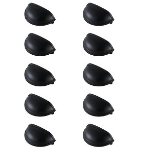 Elegant Lighting Atticus 3" Center to Center Matte Black Cup Bar Pull Multipack (set of 10) - 1 of 4