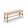 Homy Casa Woven Seat Wood Bench for Entryway, Bedroom & Living Room - 2 of 4