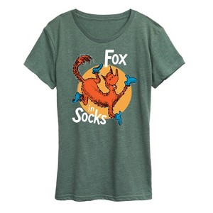 Women's - Dr. Seuss - Fox In Socks Jumping Short Sleeve Graphic T-Shirt - 1 of 4