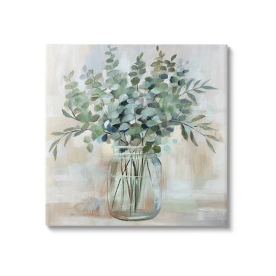 Stupell Industries Soothing Eucalyptus Arrangement Gallery Wrapped Canvas Wall Art