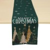 Unique Bargains Christmas Table Runner Gold Tone Star Christmas Tree Linen 72"x13" 1 Pc - 4 of 4