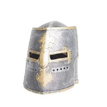 Underwraps Knight Box Helmet Silver Adult Costume OS