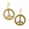 Skeleteen Peace Sign Earrings and Necklace Set - Gold - 3 of 4