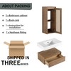ChicFurnit Bathroom Vanities 30 Inch Wall Mounted Vanity with Resin Sink and Soft Close Drawer for Bathroom, Brown, 29.5"*18.1"*15.8" - 4 of 4