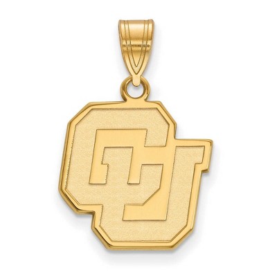 Black Bow Jewelry 10k Yellow Gold Colorado Buffalos NCAA Medium Pendant