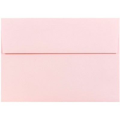 JAM Paper A7 Invitation Envelopes 5.25 x 7.25 Baby Pink 50/Pack (155627I)