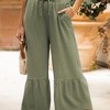 Amaryllis Women's Flowy Tiered Pants High-Waisted Drawstring Wide-Leg Relaxed Fit Casual Boho Style - 3 of 3