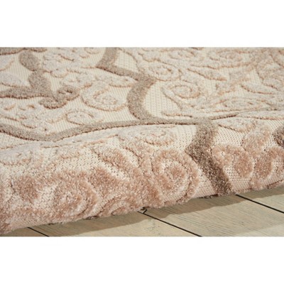Cream Synthetic Flat Woven Reversible 4' x 6' Area Rug
