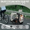 SEVOBAL Pet Strollers Outdoor Heavy Duty Collapsible Pet Bike Trailer Universal Hitch Foldable DogCargo Carrier Cart, Gray, 42.52"*31.5"*27.56" - 4 of 4