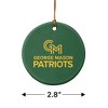 George Mason University Primary Logo Porcelain Holiday Christmas Tree Ornament - 3 of 4