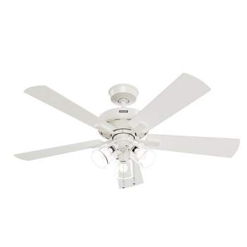 52" Crestfield Ceiling Fan with Light Kit and Pull Chain (Includes LED Light Bulb) - Hunter Fan