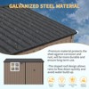 8x10 FT Outdoor Storage Shed, Metal Garden Tool Shed with Updated Frame Structure, Lockable Doors and Windows, Backyard Garden Patio Lawn - 3 of 4