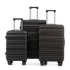 Cesicia 20"/24"/28" 3Pcs ABS Spinner Wheel Luggage with Combination Lock - 3 of 4