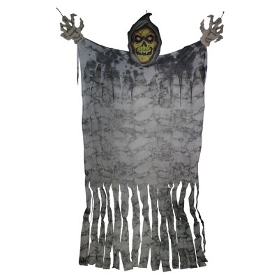 Northlight 11' Grim Reaper Hanging Halloween Figurine - Black/Gray