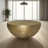 Royal Hampton Coffee Table | 36 Inch Round Bowl Base with Hand Etched Texture - 4 of 4
