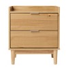 GlasFlength Nightstands Modern Nightstand Bedroom Nightstand Elegant Bedside Table with 2 Drawers for Living Room, Beige, 20.25"*15"*22.75" - 4 of 4