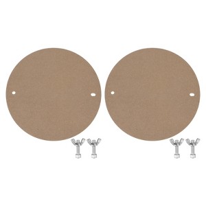 Unique Bargains Round Pre Pin Holes Apart with 304 Stainless Steel Pins Wood Pottery Wheel Bat - 1 of 4