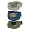 CTM Big & Tall Cotton Belt with Nickel Buckle (Pack of 3 Colors) - 3 of 3