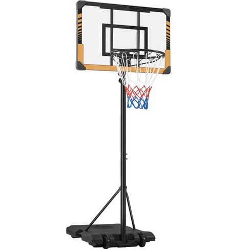 Yaheetech 7.2-9.2ft Height-Adjustable Basketball Hoop System Black