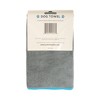 Country Living Large Gray and Teal Microfiber Dog Bath Towel - Quick-Drying, Absorbent, and Durable, Embroidered Paw Print, 48" x 22" - 2 of 4
