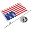 Juvale US American Desk Flag with Gold Stand for USA Patriotic Indoor Desk Table Party Decor, 8 x 5.5 in - 2 of 3