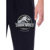 Jurassic World Mens' Movie Film Park Logo  Sleep Pajama Pants Black - 2 of 4