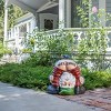 22" Mooning "Welcome" Gnome with Bird Polyresin Statue Outdoor - Alpine Corporation - 2 of 4
