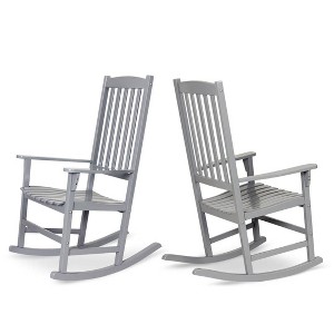 Alston 2pk Wood Porch Rocking Chairs - Cambridge Casual
 - 1 of 4
