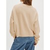 Coolmee Women Casual Long Sleeve Sweaters Oversized V Neck Ribbed Knit Pullover Sweaters Fall Fashion Tops - 3 of 4