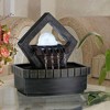 NAYSAYE Fountain Polyresin Well Design with Cascading Water for Meditation Room Garden Indoor, Brown, 7"*9.5"*5" - 2 of 4