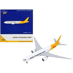Boeing 777F Commercial Aircraft "Southern Air - DHL" White and Yellow 1/400 Diecast Model Airplane by GeminiJets - 1 of 3