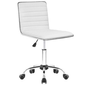LACOO Faux Leather Mid Back Task Chair Swivel Office Desk Chair - 1 of 4