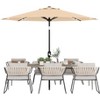 9ft Solar Patio Umbrella - Easy Tilt Crank, 8-Rib Design for Pool/Deck/Backyard (All-Season Weather Resistant) - 2 of 4