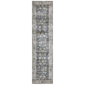 Oriental Weavers Charleston CHA08 Blue /Gold Indoor Area Rug - 2' x 8' - 1 of 4