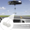 Unique Bargains Car Rear View Mirror Ornament with 2 Mink Hair Ball - 2 of 4