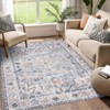 9x12 Area Rugs for Living Room Bedroom Non Slip Machine Washable Soft Vintage Rugs Low Pile Retro Floral Accent Large Rug - 2 of 4