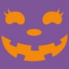Girl's CHIN UP Halloween Jack o' Lantern Face T-Shirt - 2 of 4