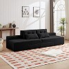 VYNXARIA Convertible 3 in 1 Sleeper Sofa and Sectional Sofa with 4 Storage Space for Living Room,Corduroy Couch With 4 pillows,Corduroy£¬Black - 3 of 4