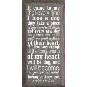 Slickblue Dog Lover Rustic Wall Sign – Pet Memorial Quote Wood Plaque – Thoughtful Home Accent 9x18, Color Options - 1 of 3