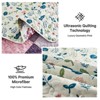 Inhand Microfiber Print Quilt Bedding Set, Flower print Soft Lightweight Coverlet For All Season - 3 of 4