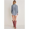 VENUS Womens Chambray Button-Down Top - 4 of 4
