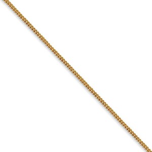 Black Bow Jewelry 0.9mm, 14k Yellow Gold, Solid Franco Chain Necklace - 1 of 4