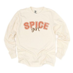 Simply Sage Market Women's Spice Girl Varsity Cursive Long Sleeve Garment Dyed Tee - 1 of 4