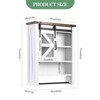 Farmhouse Sliding Barn Door Bathroom Cabinet, Over-The-Toilet Storage with Adjustable Shelves and Towel Bar, Rustic Wall-Mounted for Bathroom - 2 of 4