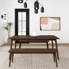 Plank+Beam 72" Mid-century Modern Solid Wood Dining Table Set with 2 Benches - 2 of 4